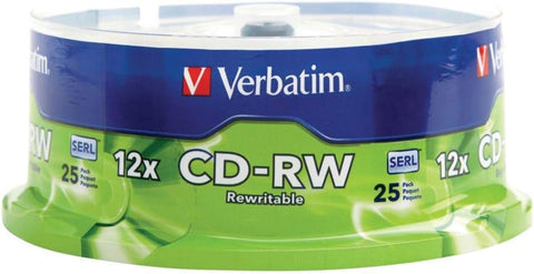 Verbatim CD-RW 700MB 4X-12X High Speed with - 25pk Spindle