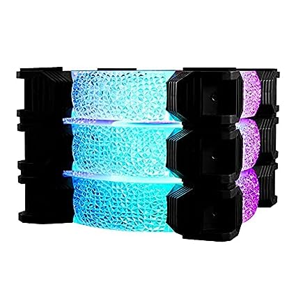 ikasus 5Pcs Computer Case Cooling Fan 120mm Fully Transparent Silent Luminous RGB LED Lighting Effect Color Cooling Fan Adjustable Color LED PC Fan with Controller