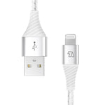 Teleadapt Lightning to USB Cable, Data Sync Transfer Flexible Cotton-Braided Cable [MFi Certified] 6 ft 2.4A/ 480 Mbps Compatible with iPhone 13 Mini Pro Max SE 11 Xs Max XR X 8 7 6 Plus 5S