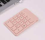 CHAYA Numeric Keypad - Mini 18 Keys Portable Slim Number Pad Computer Accessories Compatible with IP, Android, MAC, Windows for Laptop &Tablet (Pink)