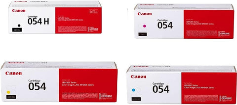 Canon 054 Toner Cartridge for Color imageCLASS LBP622Cdw, MF644Cdw - Cyan, Magenta Yellow Yield 1200 Pages Each and Black (HY) Yield 3100 Pages - 4 Pack in Retail Packaging