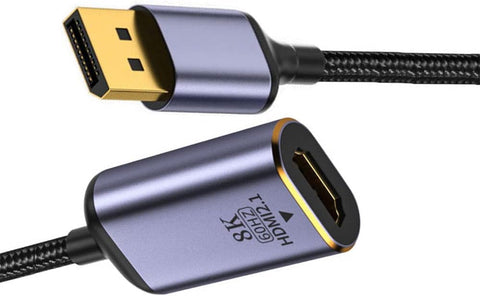 Cablecc DisplayPort 1.4 Source to HDMI 2.0 Display 8K 60hz UHD 4K DP to HDMI Male Monitor Adapter Cable