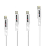 Car and Driver 4PK USB to Lightning Cable | Charging Cords for Car - Charge & Sync Smartphone & Tablet | Multi Length Lightning Charger Cables for iPhone & iPad | 3FT, 2 6FT, 10FT Charger Cord (White)