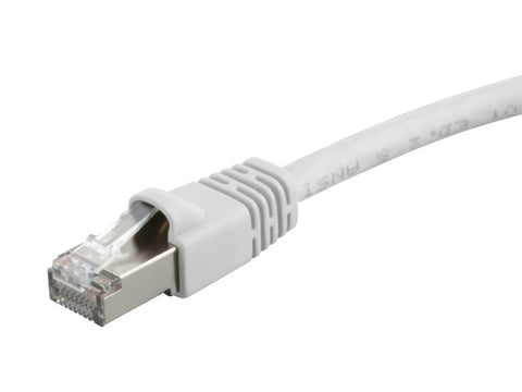 Monoprice Cat6A Ethernet Patch Cable - 100 Feet - White | Network Internet Cord - RJ45, 550Mhz, STP, Pure Bare Copper Wire, 10G, 26AWG