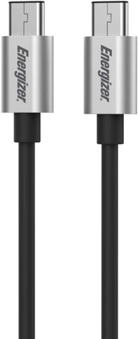 Energizer Ultimate Android Charger Type-C to USB C Cable 4ft Fast Charging 3.0 Syncing Cord Metal Tip, Black 4 Feet (ENG-USTC4)