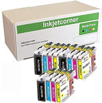 Inkjetcorner Compatible Ink Cartridges Replacement for LC-203 LC203 XL for use with MFC-J460DW MFC-J480DW MFC-J485DW MFC-J680DW MFC-J880DW MFC-J885DW (3 Black 3 Cyan 3 Magenta 3 Yellow, 12-Pack)