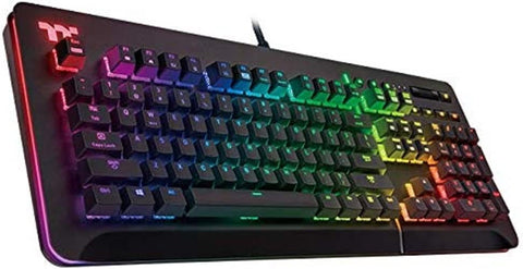 Thermaltake Level 20 RGB Mechanical Gaming Keyboard Cherry MX Blue Switches, 16.8M Color RGB, Alexa Voice Control & Razer Chroma Sync Compatible, KB-LVT-BLBRUS-01