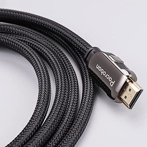 Pacroban Certified 8K HDMI 2.1 Braided Cable (10ft-3 Pack) Supports 48Gbps Ultra High Speed, 8K 5K 4K 1080p at 120Hz 60Hz, Dynamic HDR, Dolby Vision, Dolby Atmos, eARC