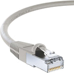InstallerParts (10 Pack Ethernet Cable CAT6 Cable Shielded (SSTP/SFTP) Booted 3 FT - Gray - Professional Series - 10Gigabit/Sec Network/High Speed Internet Cable, 550MHZ