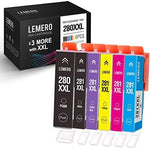 LEMERO Compatible Ink Cartridges Replacement for Canon 280 281 PGI-280XXL CLI-281XXL for TR8520 TR8620 TS9120 TR7520 TS8220 TS6120 TS6220 TS8320 TS6320 Printer (6 Pack)