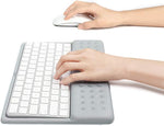 Buwico 2 in 1 Keyboard Wrist Rest Pad Wrist Support Keyboard Mat Wrist Rest Mouse Pad for Apple Magic Keyboard 2 (Gray)