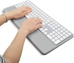 Wrist Rest Ergonomic Keyboard Stand Compatible with Wireless Magic Keyboard 2 with Numeric Keypad (Gray Silicone)