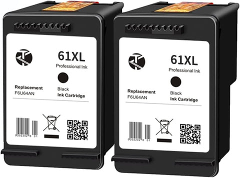 61XL Black Ink Cartridge is Compatible with HP 61 61XL Ink Envy 4500 5530 5534 5535 Deskjet 1000 1010 1510 1512 2540 3050 3510 3050A Officejet 2620 4630 4635