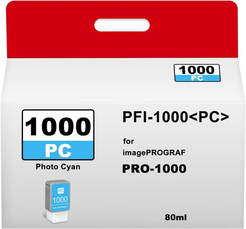 PFI-1000 Photo Cyan Individual Ink-Tank Compatible with CanonInk Lucia PRO Lucia PRO PFI1000 PFI-1000PC 0550C002 for Canon imagePROGRAF PRO-1000 Printer