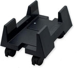 IO CREST Mobile Desktop Tower Computer Floor Stand Rolling Caster Wheels with Support Walls and Adjustable Width from 6" to 10"