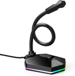 Gaming RGB Desktop USB Microphone Voice Recording Speech Recognition Streaming - axGear