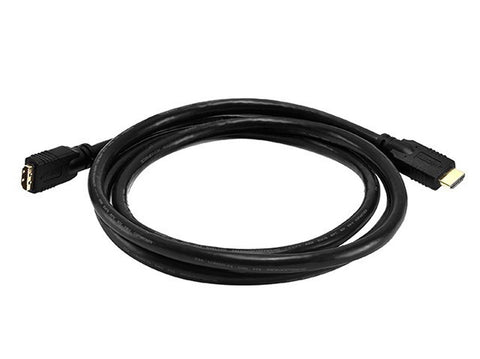 Monoprice Commercial Series Premium 6ft 24AWG CL2 High Speed HDMI Cable Male to Female Extension - Black