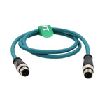 HangTon Sensor Profinet Ethernet Cable M12 4 Position to 4 Pin D-Coded Male CAT5e Flexible Shield Waterproof for Cognex Sick EtherCat Automation Industrial Network Data 5M