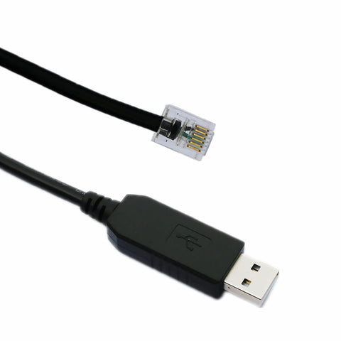 Jxeit USB to RS232 RJ11/RJ12 Serial Communication Cable for Keyence PLC KV Series to PC Communication, USB RS232 Programming Cable for Keyence PLC KV Series