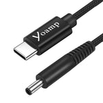 Yoamp Nylon Braided USB C Charge Cable for Dell Laptop Charger 19.5v 3.33a 65w 2.31a 45w Small tip with pin, Male USB C Adapter Connector Charging Cable for Dell Power Supply (4.5 x 3.0mm Tip)