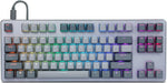 DROP CTRL Mechanical Keyboard — Tenkeyless TKL (87 Key) Gaming Keyboard, Hot-Swap Switches, Programmable Macros, RGB LED Backlighting, USB-C, Doubleshot PBT, Aluminum Frame (Halo Clear, Gray)