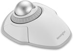 Kensington Orbit Wireless Trackball with Scroll Ring, Professional Computer Mouse with Bluetooth, (2.4GHz Wireless), Optical Tracking & AES Encryption Security, Left or Right Handed – White (K70993WW)