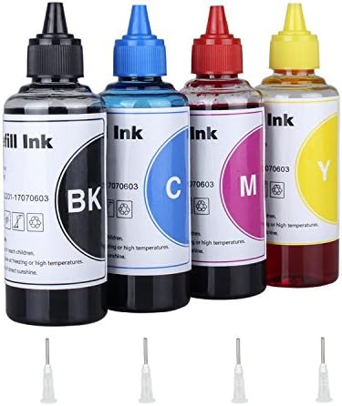 Inkjet Printer Refill Ink Dye Bottles Kit for LC201 LC203 LC20E Refillable Ink Cartridges or CISS, for MFC-J870DW, MFC-J450DW, MFC-J985DW, MFC-J480DW, MFC-J880DW, MFC-J470DW, MFC-J4620DW, MFC-J4420DW