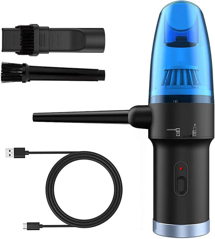 WOLF TOWER Cordless Air Duster-Blower & Vacuum Cleaner 2-in-1, Portable Electric Computer Keyboard Air Duster