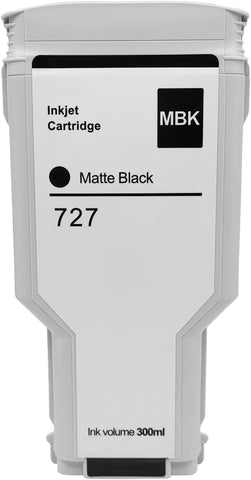 KSUMEI 727 Matte Black Ink Cartridge Compatible 300ML Dye Ink Compatible for HP DesignJet T920 T930 T1500 T1530 T2500 T2530 Printers MBK