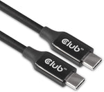 Club 3D USB Type-C Gen3x2 Bi-Directional Cable for 10Gbps Data 8K60Hz Video 60W PowerDelivery M-M 5m -16.4ft, CAC-1535