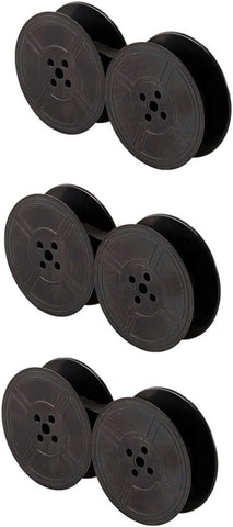 BOEDCN 3 Pack Universal Typewriter Ribbon Twin Spool Typewriter Ribbon Twin Spool Replacement for Most Typewriter - Black