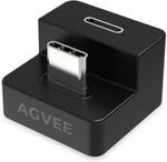 AGVEE [3 Pack U-Shaped USB-C Female to USB-C Male Adapter (Type-C 3.2 Gen 2) 180 Degree Angled Converter, Video Audio 10G Data Extension Coupler Connector for Portable Display Monitor, Laptop, Black