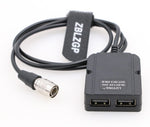 ZBLZGP DV-SQN4S Hirose 4 pin to Dual USB Type-A QC 3.0 5V Quick Charging Power Cable for Smartphones or Tablets