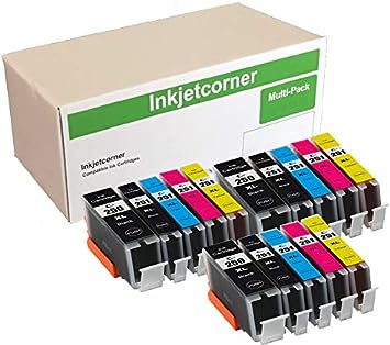 Inkjetcorner Compatible Ink Cartridges Replacement for PGI-250XL CLI-251XL 250XL 251XL for use with MX722 MX922 MG5520 MG5522 MG5422 MG6420 (15 Pack)
