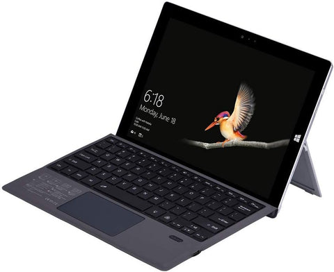 INI Smart Keyboard for Microsoft Surface Pro 7+/7/6/5/4/3 Ultra-Thin and Lightweight Bluetooth Keyboard with Touchpad - Oxford Gray