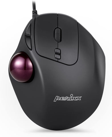 Perixx Perimice-517 Wired Trackball USB Mouse, 7 Button Design, Build-in 1.34 Inch Trackball with Pointing Feature