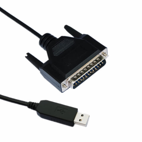 Jxeit USB to RS232 DB25 Serial Cable for Fanuc CNC DNC Communication, USB CNC Programming Cable DNC Cable for DNCLink Configuration Copy Setting?6ft