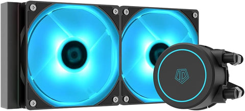 ID-COOLING AURAFLOW X 240 CPU Water Cooler RGB CPU Liquid Cooler 240mm AIO Cooler MB Sync 12V 4PIN Connector 2X120mm RGB Fan, Intel 1700/115X/1200/2066, AMD AM4/AM5