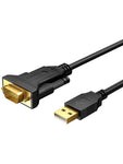 CableCreation USB to RS232 Adapter with PL2303 Chip (3-Pack), 3 Feet Gold Plated DB9 Male Serial Converter Cable for Windows 10, 8.1, 8,7, Vista, XP, Linux, macOS, Black