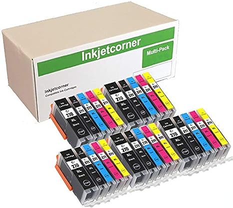 Inkjetcorner Compatible Ink Cartridges Replacement for PGI-270XL CLI-271XL for use with TS5020 TS6020 MG6820 MG6821 MG5721 (5 Big Black, 5 Small Black,5 Cyan, 5 Magenta, 5 Yellow, 25-Pack)