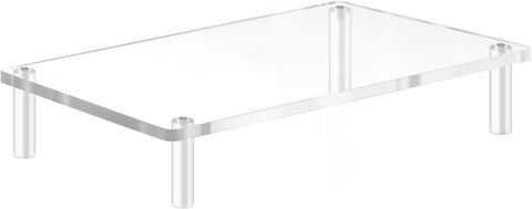 Yestbuy Acrylic Monitor Stand Riser, Clear Computer Monitor Riser, Desktop Organizer Stand for Office Accessories, Printer, Notebook, and All Flat Screen Display, Ergonomic Monitor Riser Stand