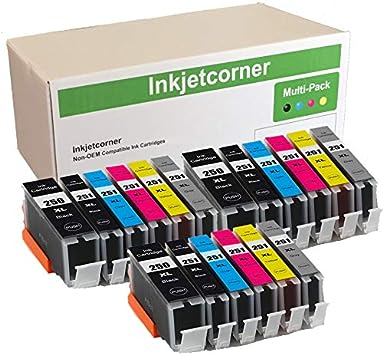 Inkjetcorner Compatible Ink Cartridges Replacement for PGI-250XL CLI-251XL 250XL 251XL for use with iP8720 MG7120 MG7520 MG6320 (18 Pack)
