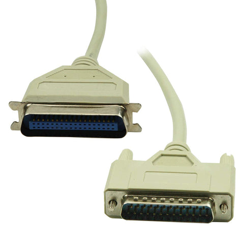 InstallerCCTV DB25 Male to Centronics 36 Male Parallel Printer Cable IEEE1284 6Ft, Beige Color
