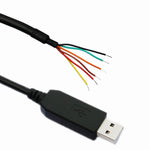 Jxeit FTDI TTL-232R-3V3-WE USB to TTL Serial Cable,3.3V,6 Way, Wire End, USB to UART TTL Serial Converter Cable