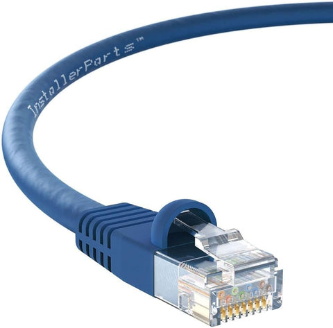 InstallerParts CAT6 Cable UTP Booted [Blue] - [10 FT] - [10 Pack] - Professional Series - 10Gbps, Cat6 Patch Cable, Cat 6 Patch Cable, Cat6 Ethernet Cable, Network Cable, Internet Cable