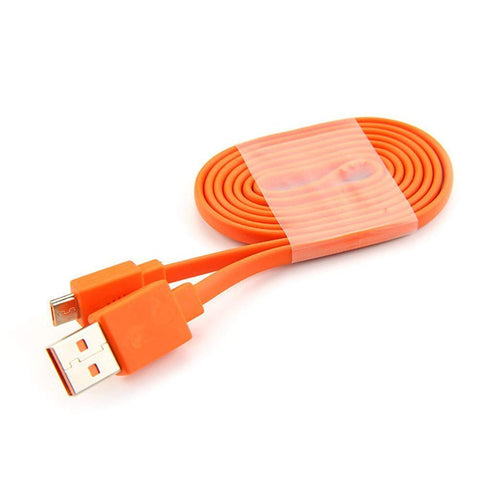 GONOLOWAY Replacement Micro USB Cable Flat Charging Power Cord Compatible with JBL Charge 2 3, Flip 2 3 4, Pulse 2 Go, Clip Plus, Micro II, Trip, Charge 2 Plus Speakers UE Booms (100CM/Orange)