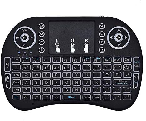 E-Onfoot Mini Keyboard i8 2.4G Air Mouse Wireless Keyboard with Touchpad, Rechargeable Handheld Keyboard Remote for Smart TV, Android TV Box, KODI, Raspberry Pi, PC