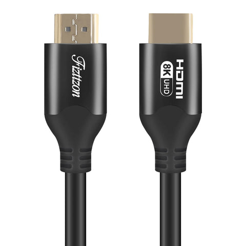 Fizttzon 8K HDMI Cable(6 Feet) HDMI 2.1 Cable Support 8K/60Hz,4K/120Hz,HDCP 2.3/2.2,eARC,48Gbps Transfer-Blcak