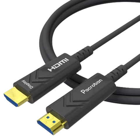 Pacroban 8k Hdmi 2.1 Fiber Optic Cable 150 Ft, Ultra High Speed 48gbps, Supports 8k@60hz, 4k@120hz, Dynamic HDR,High Compatible with Projector, Monitor & TV, Cl3 Rated in-Wall Safe