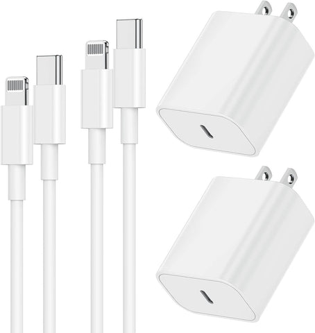 iPhone 13 14 Fast Charger Block,[MFi Certified] 2Pack Wall Charging Plug with USB C to Lightning Cable Cord 6ft,Type C Power Adapter Cube Brick for Apple iPhone 14 Pro Max/13 Pro/12Mini/12/11/iPad